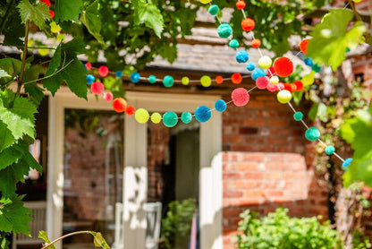 Bright Neon Pom Pom Garland