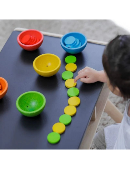Plan Toys: Colourful Wooden Sort &amp; Count