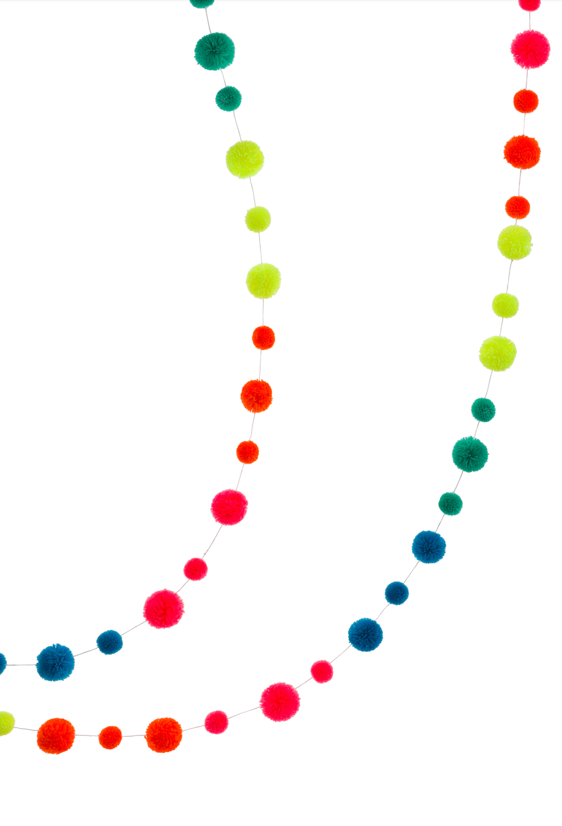 Bright Neon Pom Pom Garland