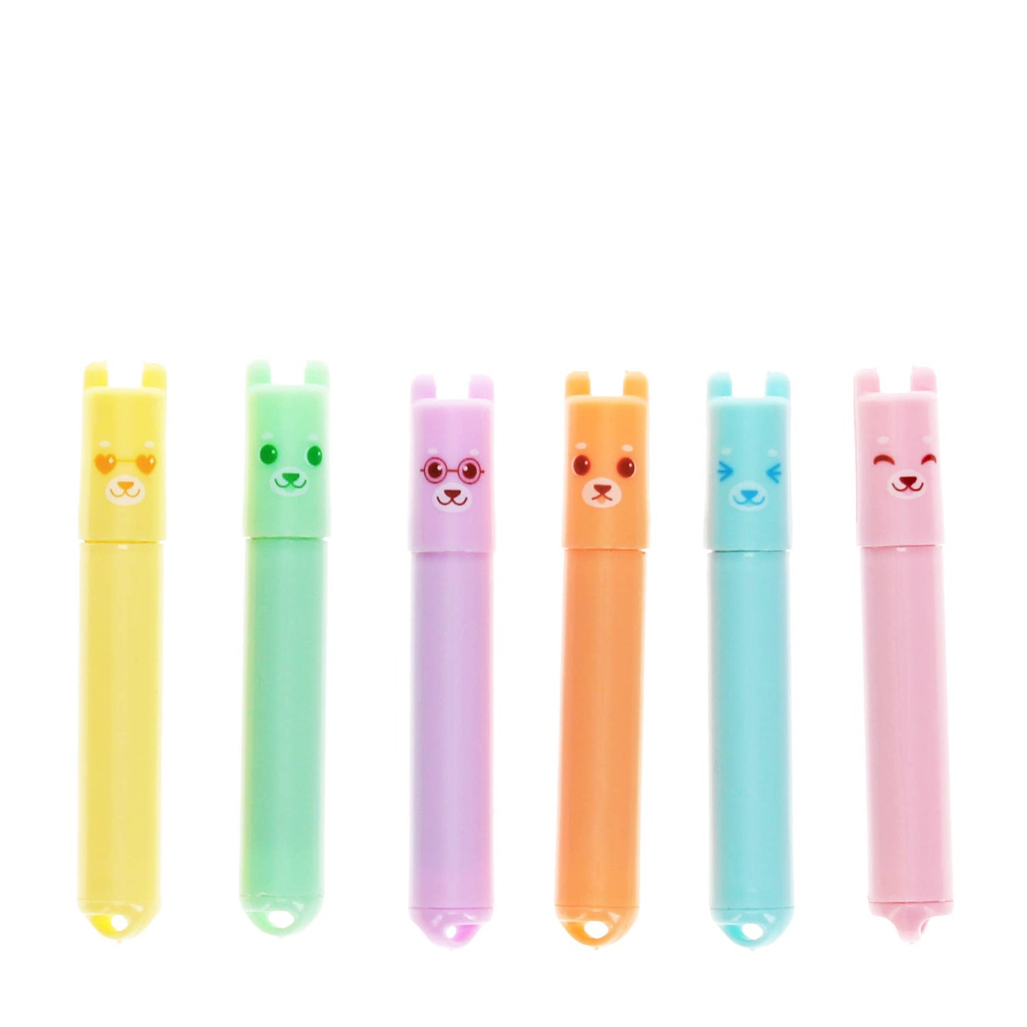 Mini highlighters (set of 6) - Bear