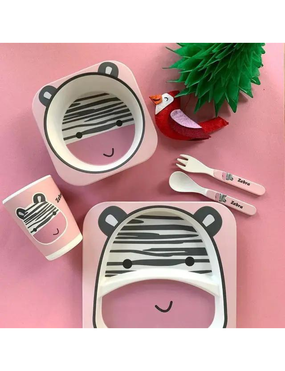 Children's bamboo dinner set hot sale