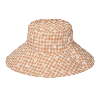 Daisy Gingham Reversible Sun Hat 3-6 Years