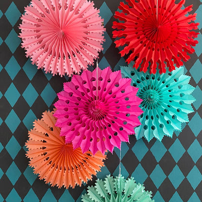 Paper Fan - Pack of 6 - Green