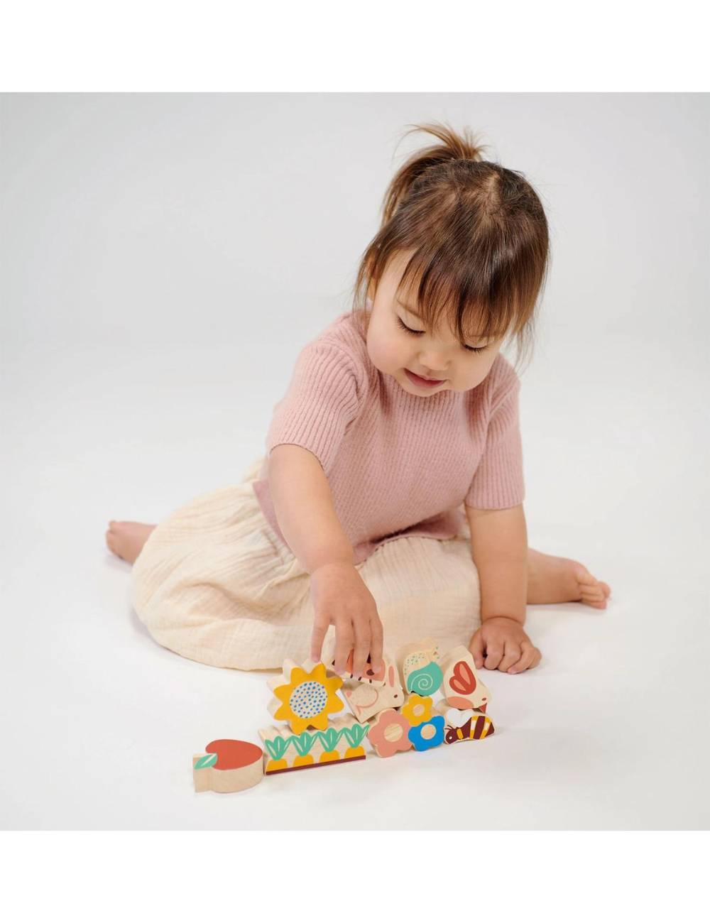 Wooden Toy Happy Stacking Garden For Kids