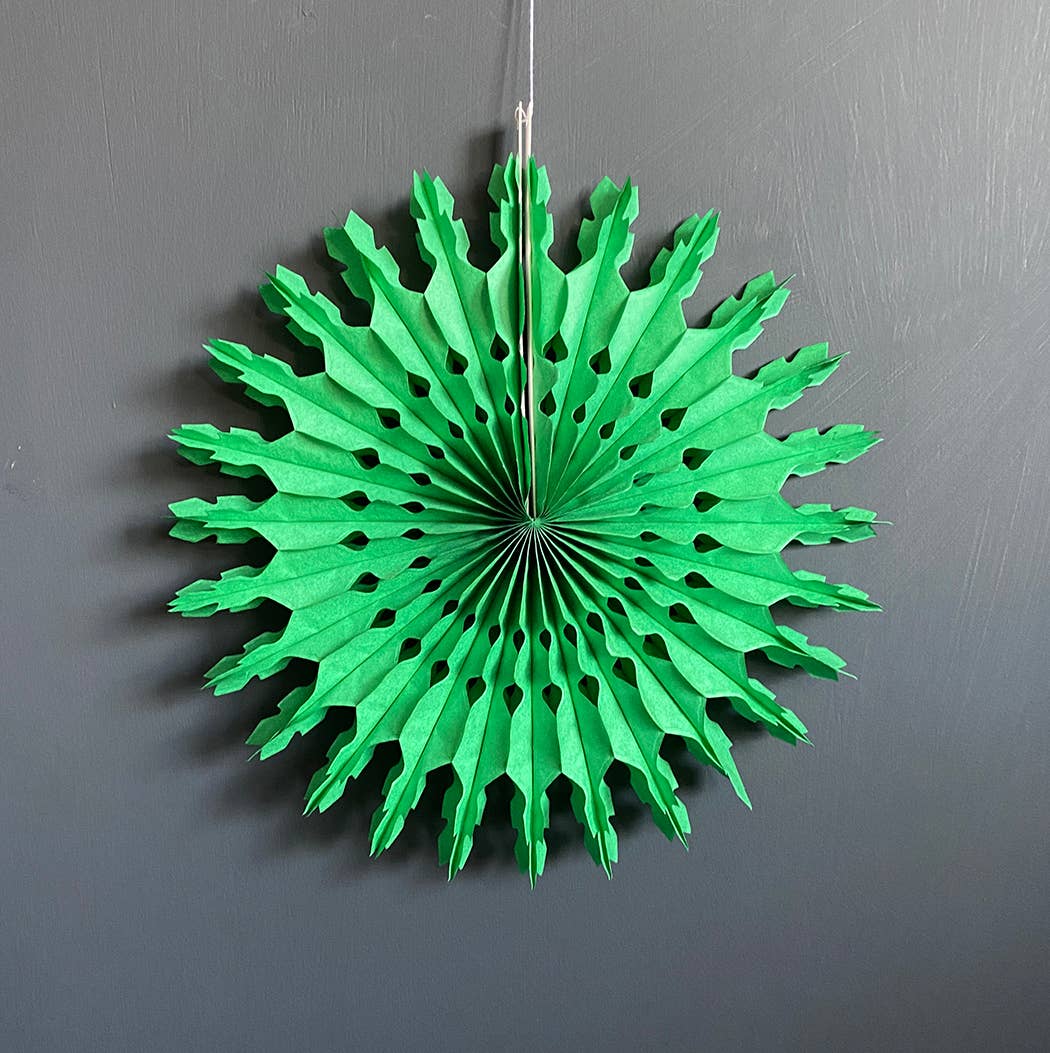 Paper Fan - Pack of 6 - Green