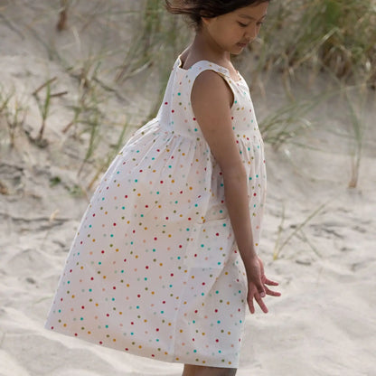 Rainbow Spots Reversible Pinny Dress
