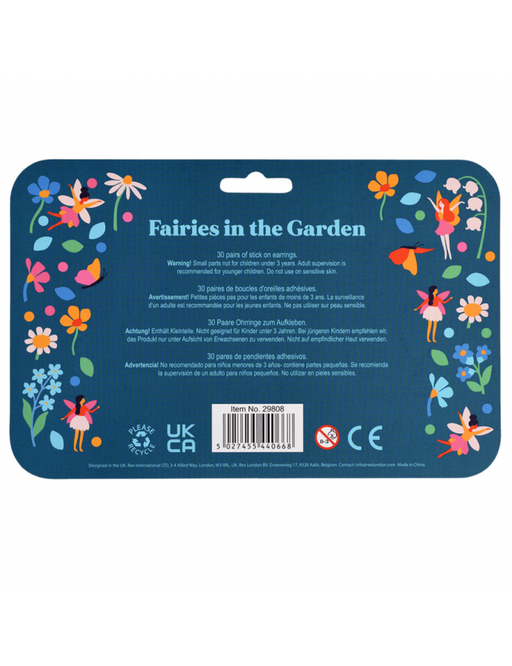 Stick On Earrings (30 Pairs) - Fairies In The Garden