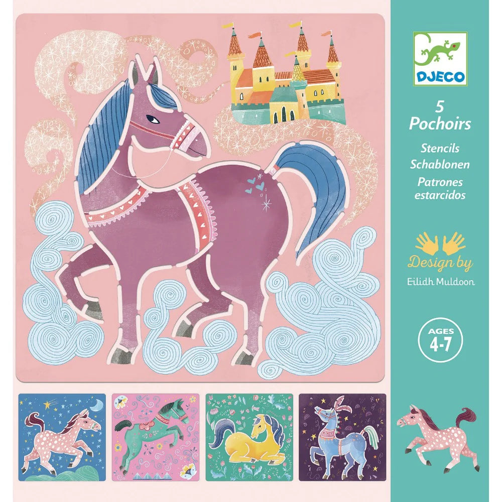 Djeco Stencils Horses