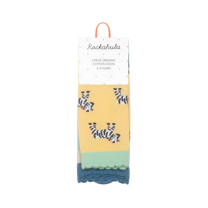 Safari Fun 2 Pack Socks 9-12 Jnr