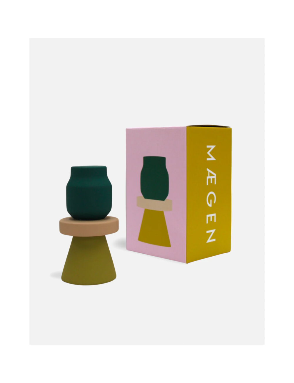MÆGEN Stacks Candle (Medium) - Forest Green