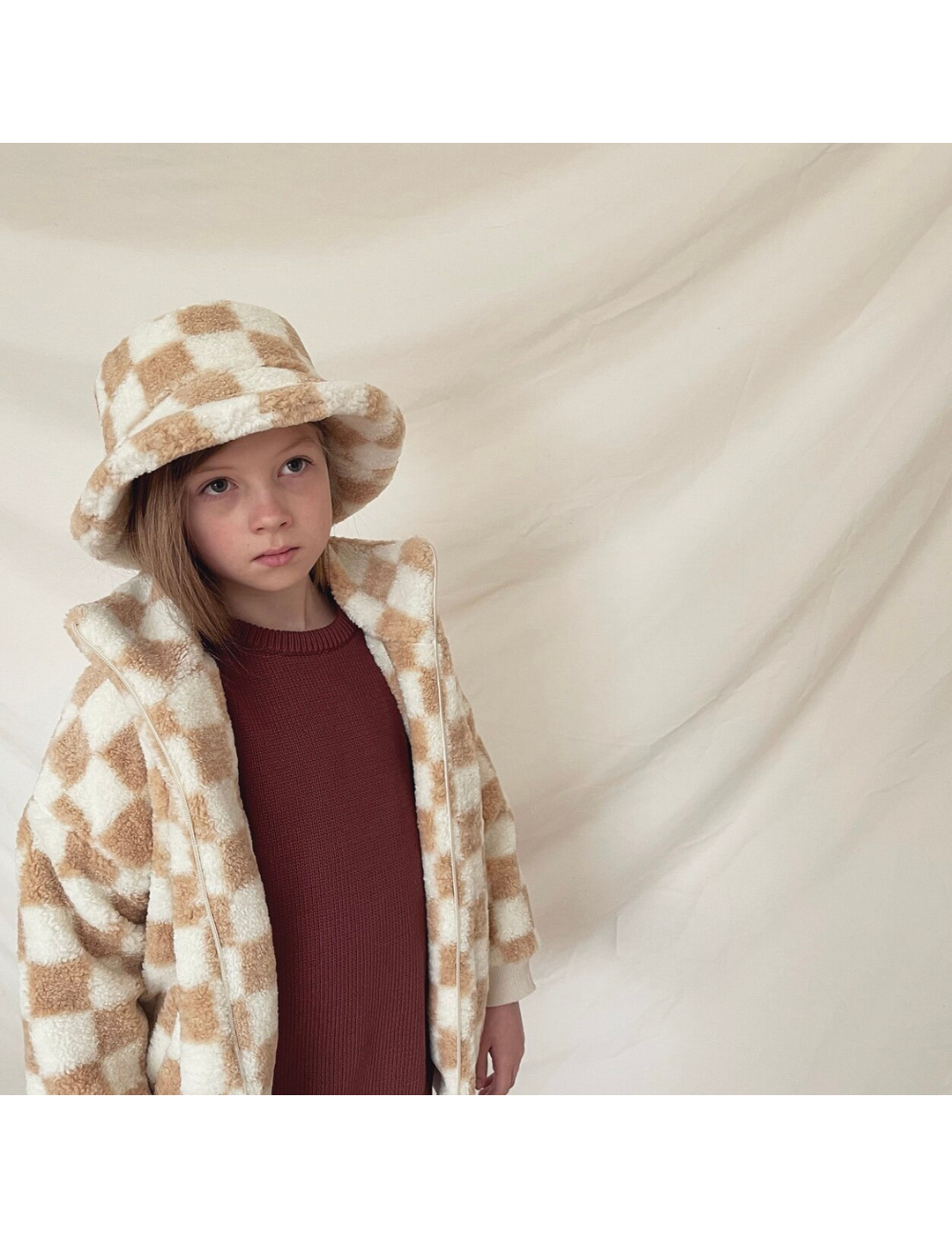 Checked 2025 teddy coat