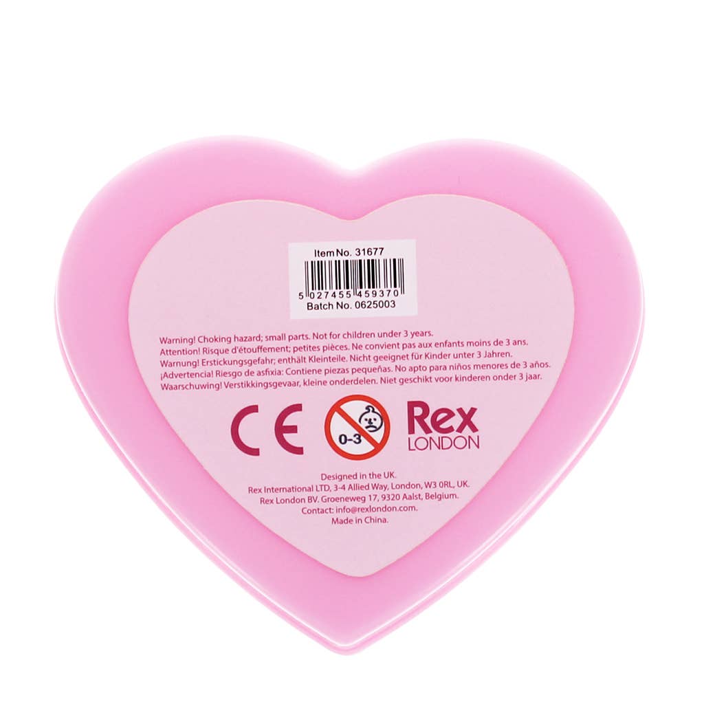 Cute rings in a heart box (set of 8)