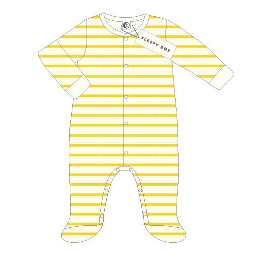 Baby Yellow Breton Sleepsuit