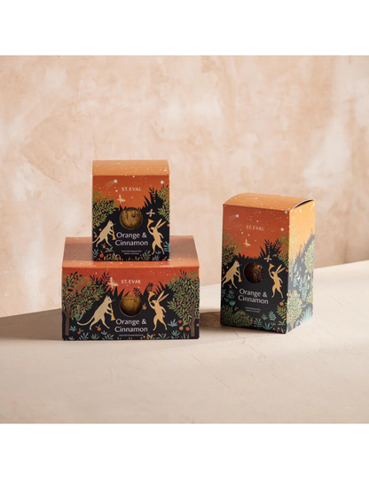 Orange &amp; Cinnamon Scented Gold Dipped Multiwick Candle