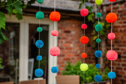 Bright Neon Pom Pom Garland