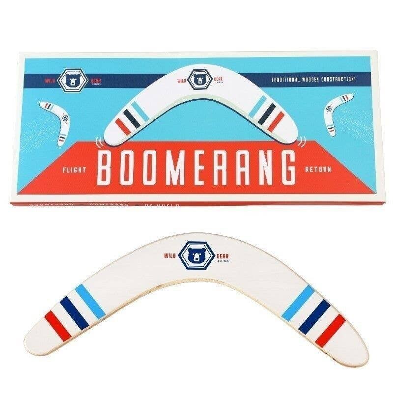 Wooden Boomerang - Wild Bear