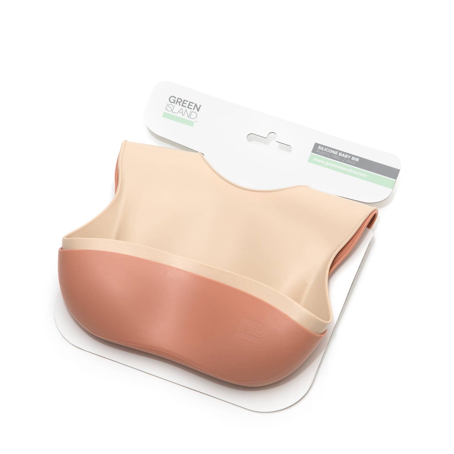 Silicone Baby Bibs Pack of 2: Mulberry &amp; Blush