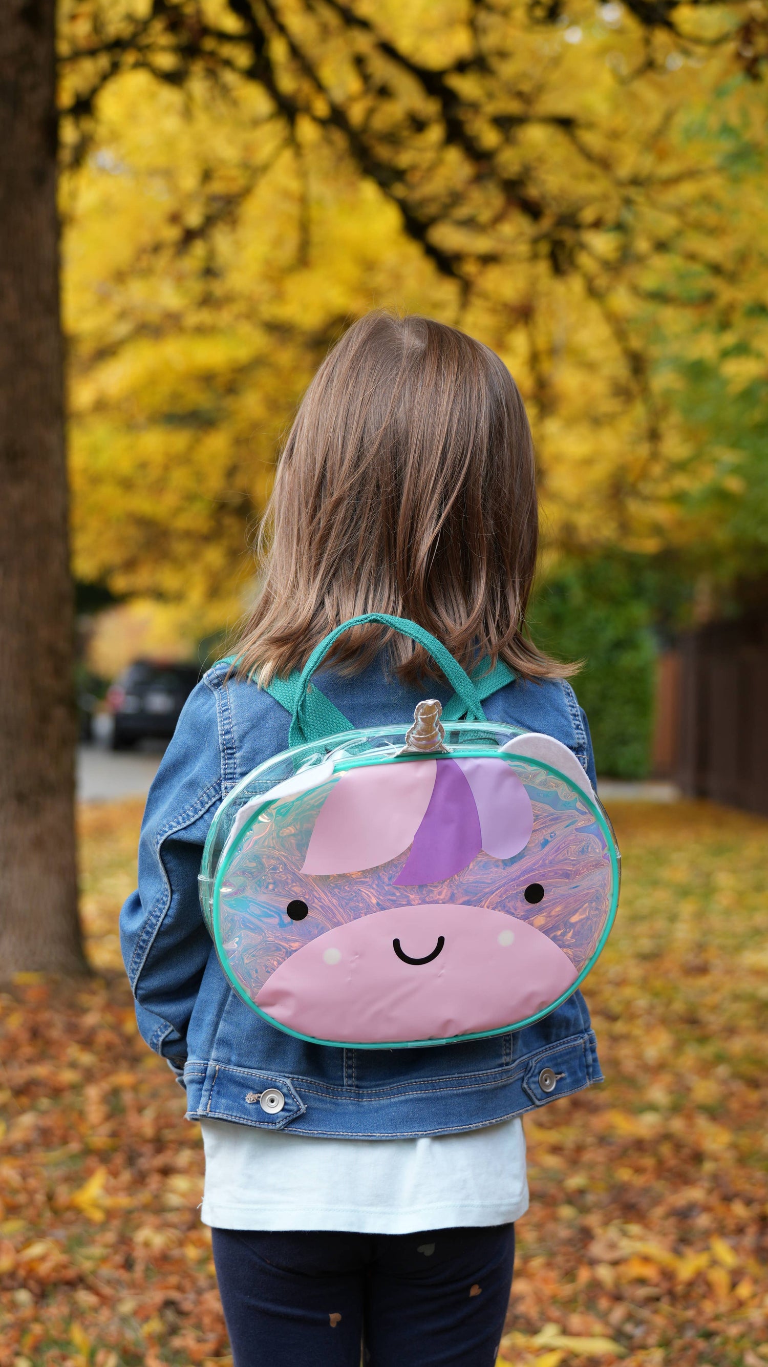 Iridescent Holographic Unicorn PVC backpack