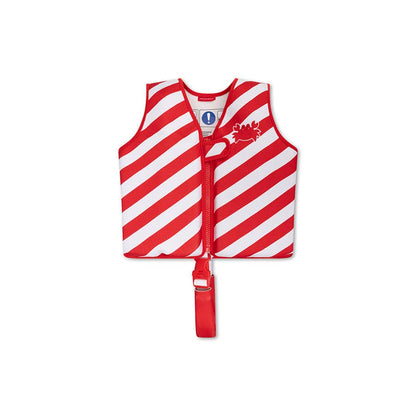Swim Essentials  | Swimming Vest 1-2: Red White Stripe Oh Crab