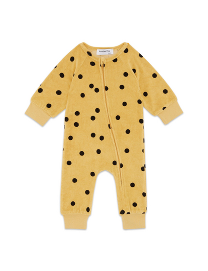 Camel Spot Terry Towel Sleepsuit