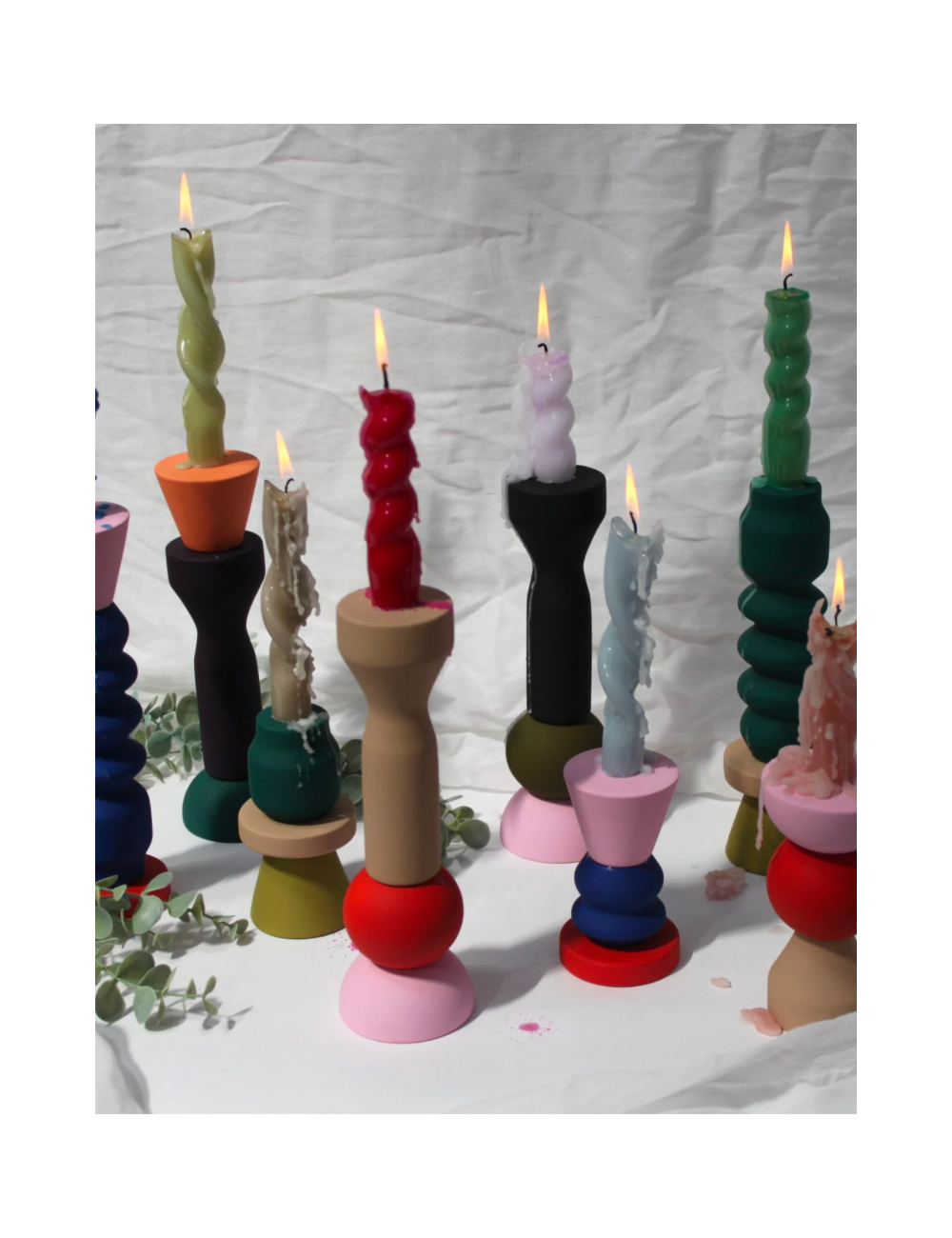 MÆGEN Stacks Candle (Medium) - Forest Green