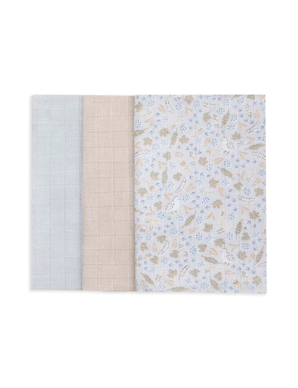 Organic Baby Muslin Squares Set of 3 - Nature Trail
