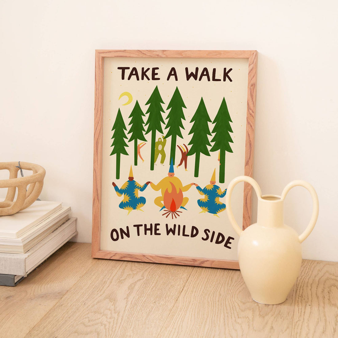 Take A Walk On The Wild Side Art Print | Folky | Funny: A3