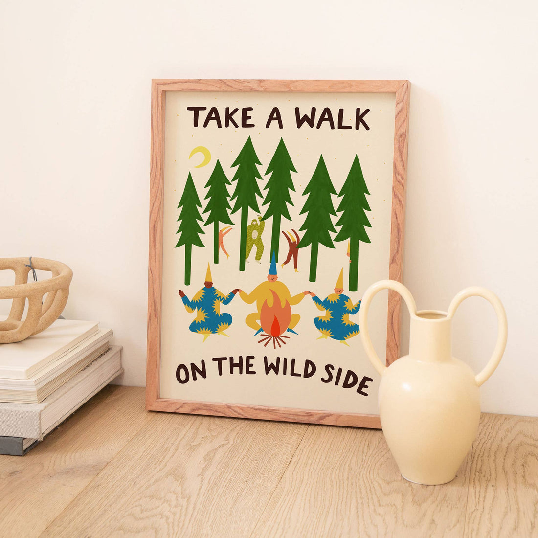 Take A Walk On The Wild Side Art Print | Folky | Funny: A4