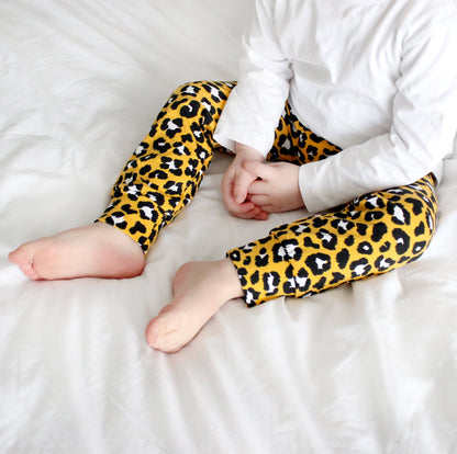 Yellow leopard print Leggings