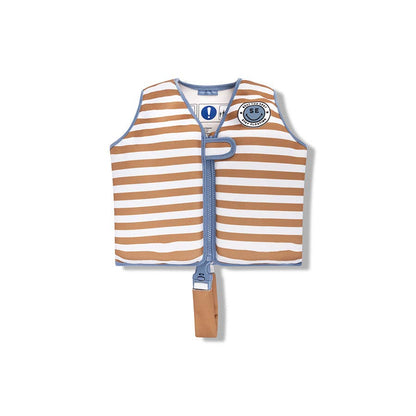 Swim Essentials | Swimming Vest 3-6: Brown White Striped