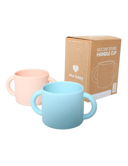 2 Pack Double Handed Silicone Cups