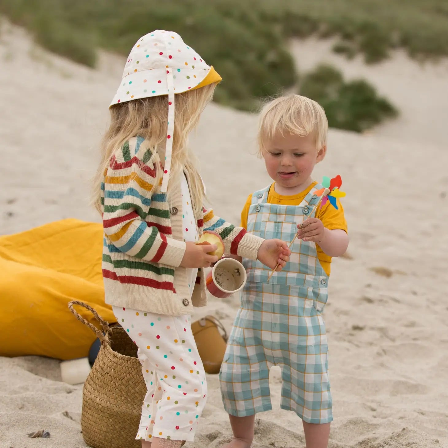 Rainbow Spots Reversible Sunhat