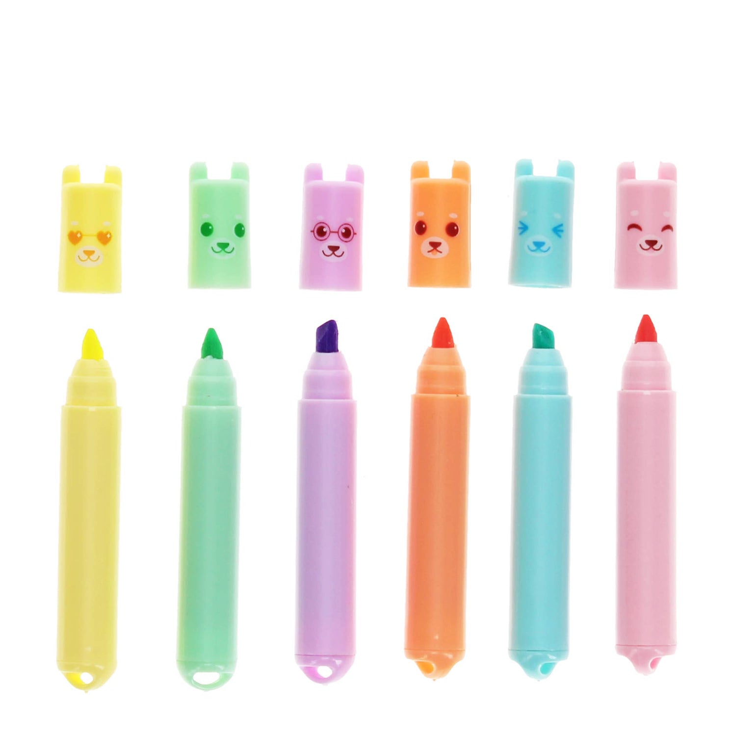 Mini highlighters (set of 6) - Bear