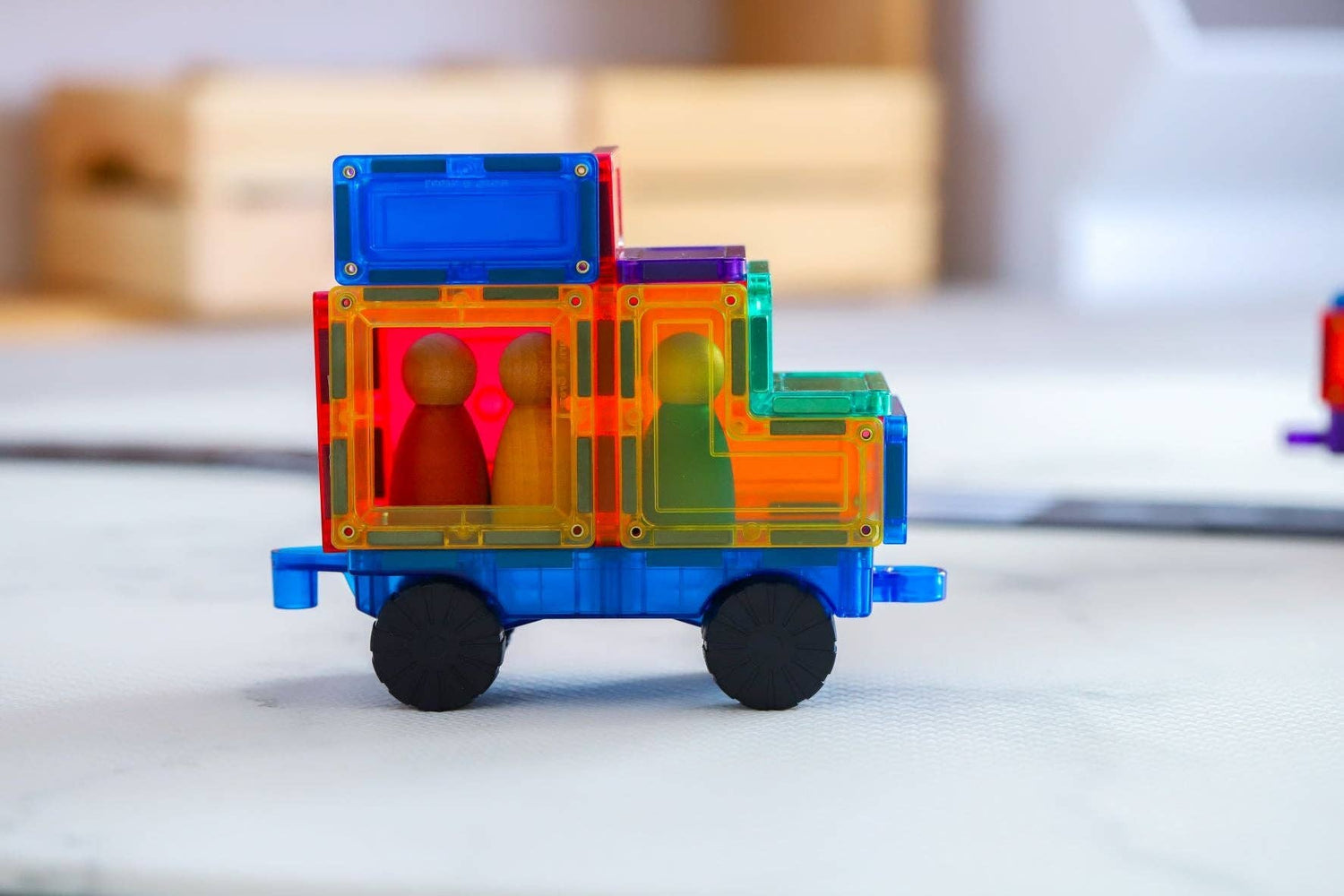Learn &amp; Grow Magnetic Tiles - Car Pack (28 Piece)