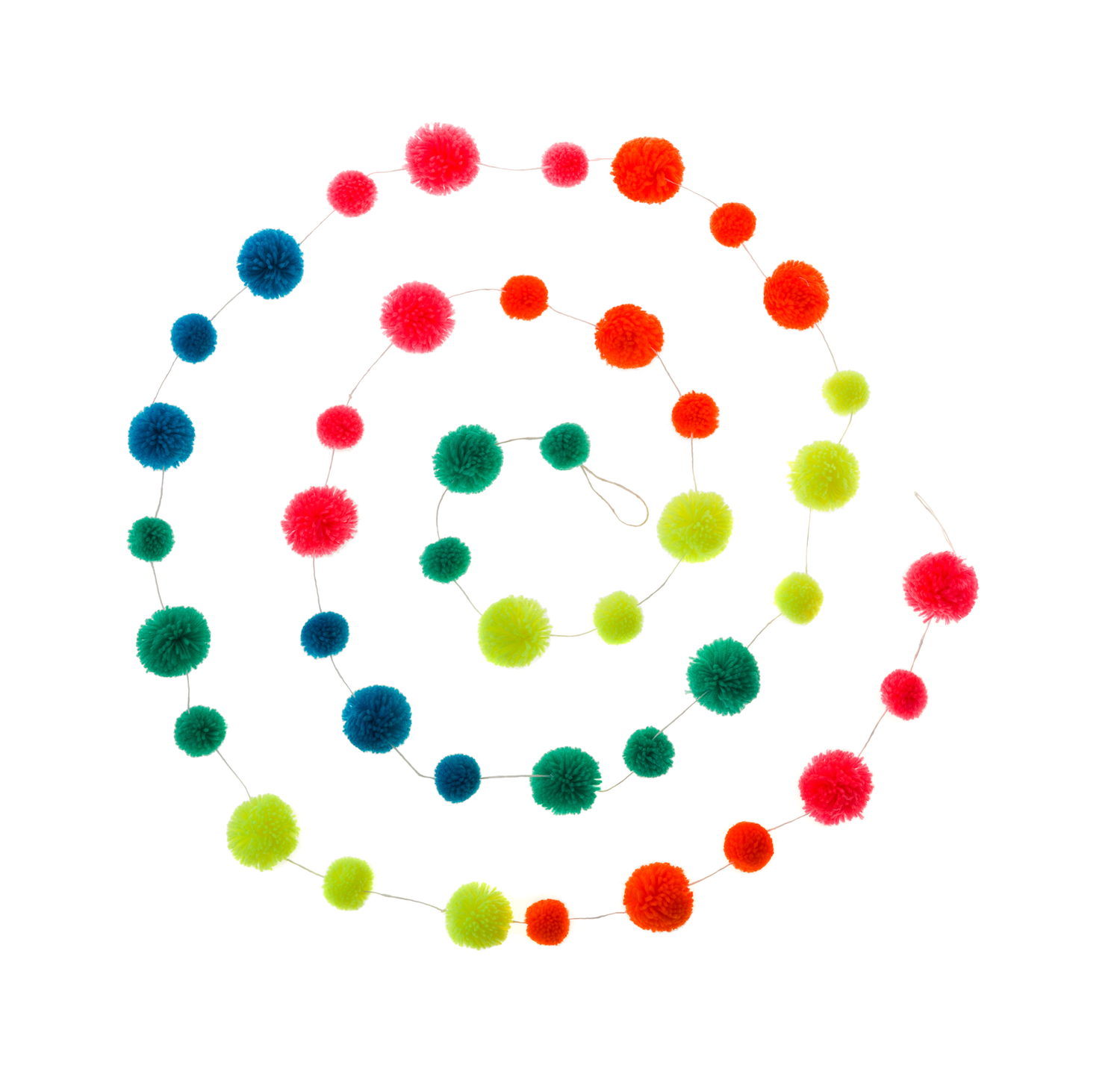 Bright Neon Pom Pom Garland