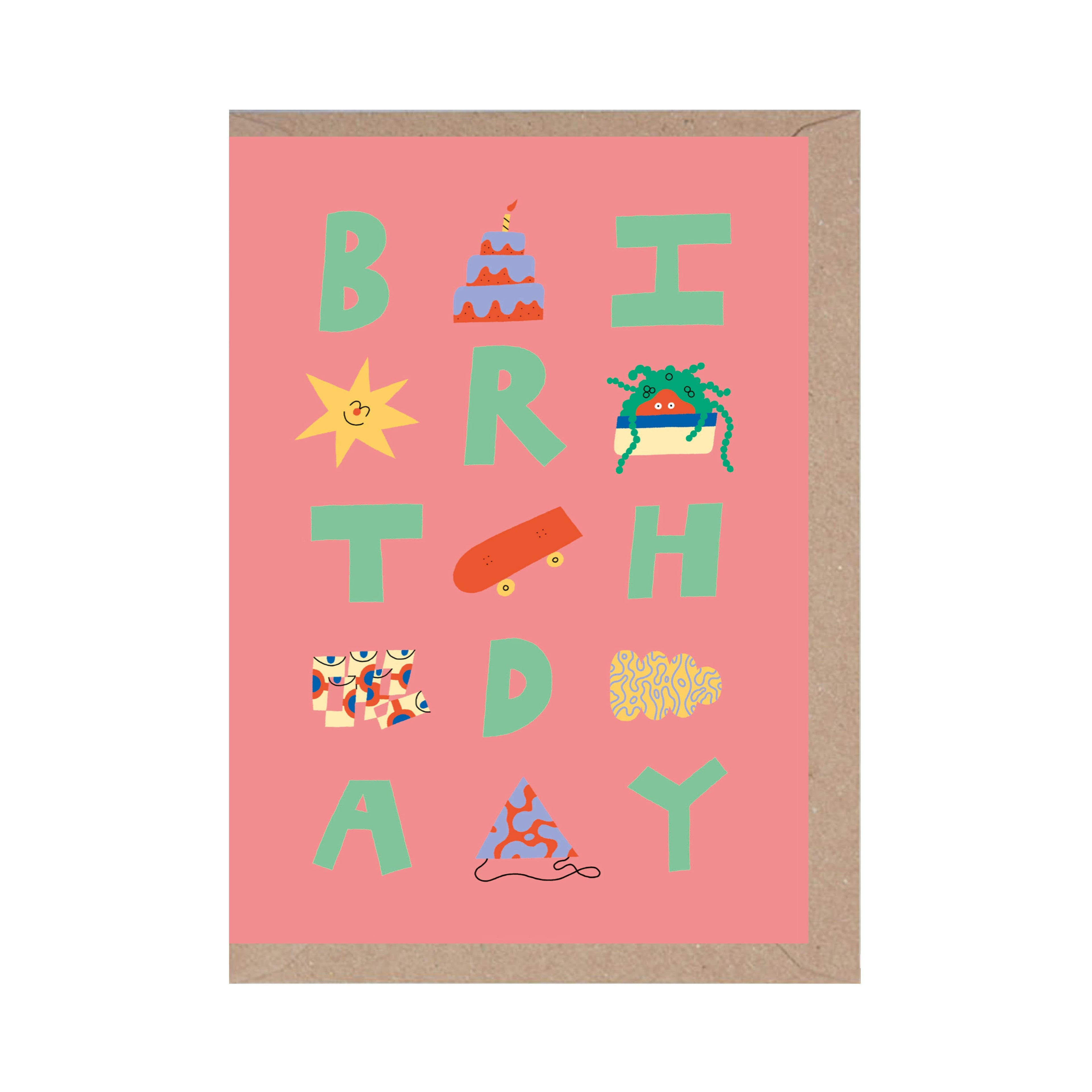 B-I-R-T-H-D-A-Y - GREETING CARD - STATIONERY - BIRTHDAY CARD