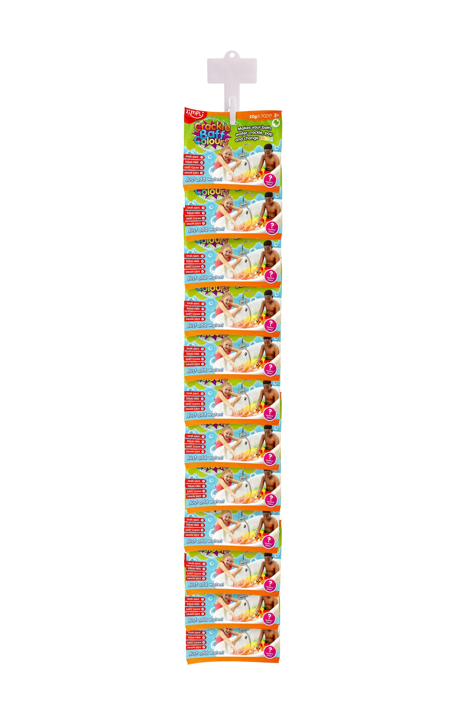 Zimpli Crackle Colours Foil Bags -Crackle and Pop Bath Toy