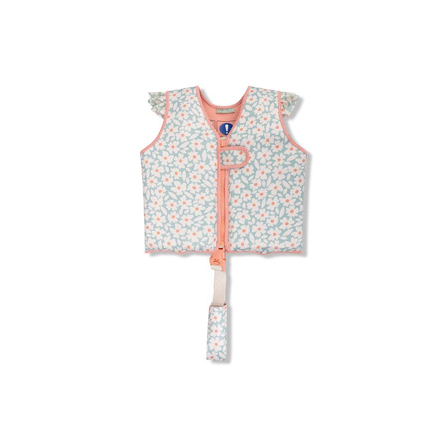 Swim Essentials | Swimming Vest 3-6: Green Flowers