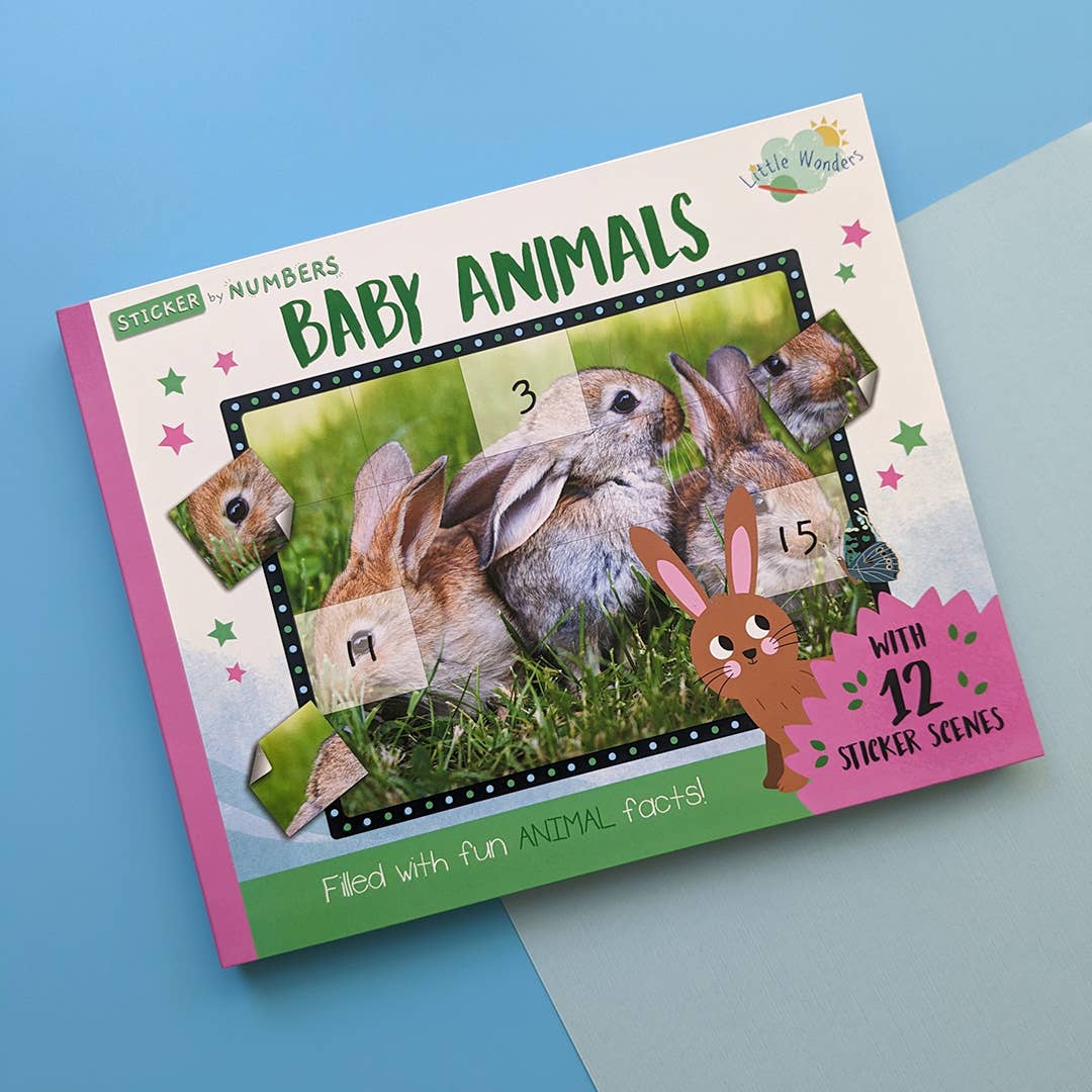 Little Wonders Sticker By Number Book - Baby Animals