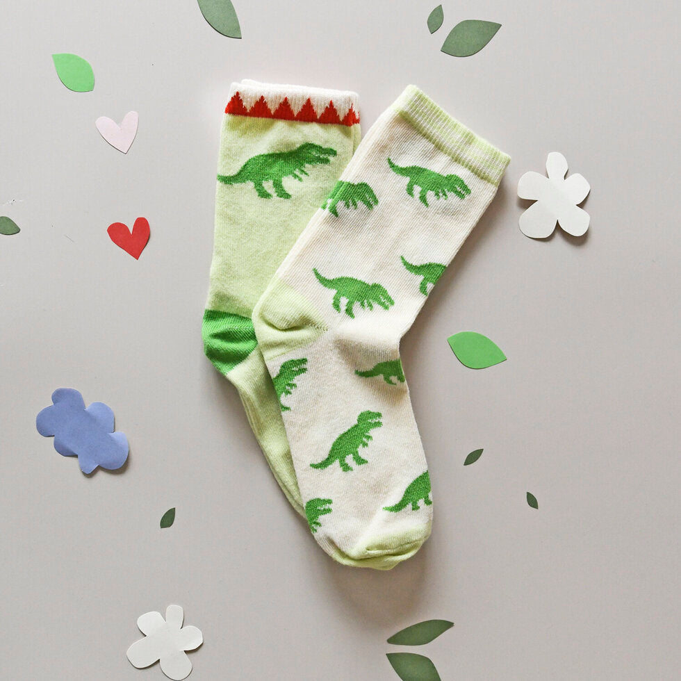 T-Rex 2 Pack Socks 9-12 Jnr