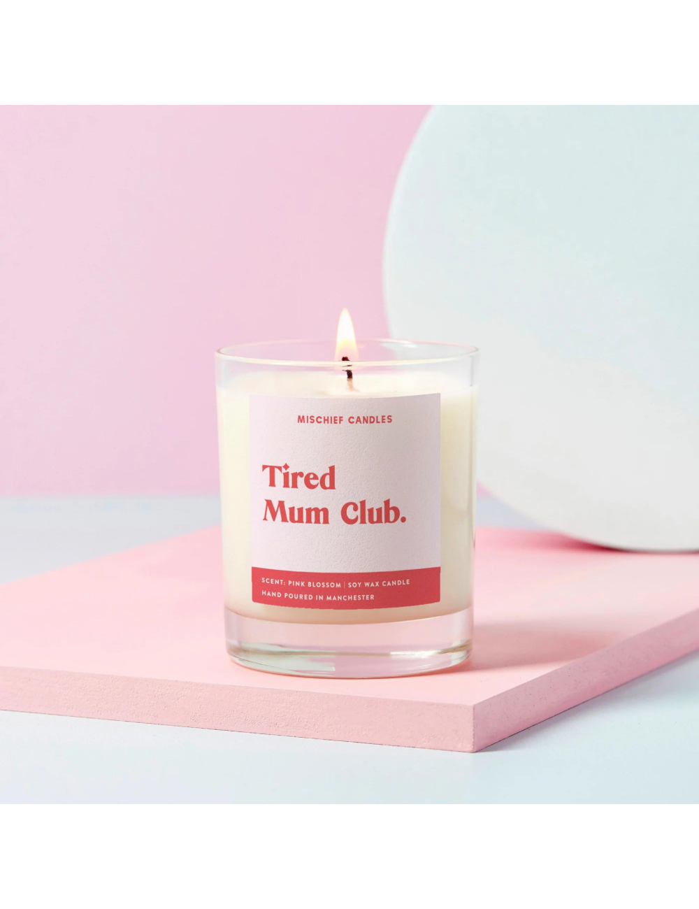 Tired Mum Club Candle - Clear
