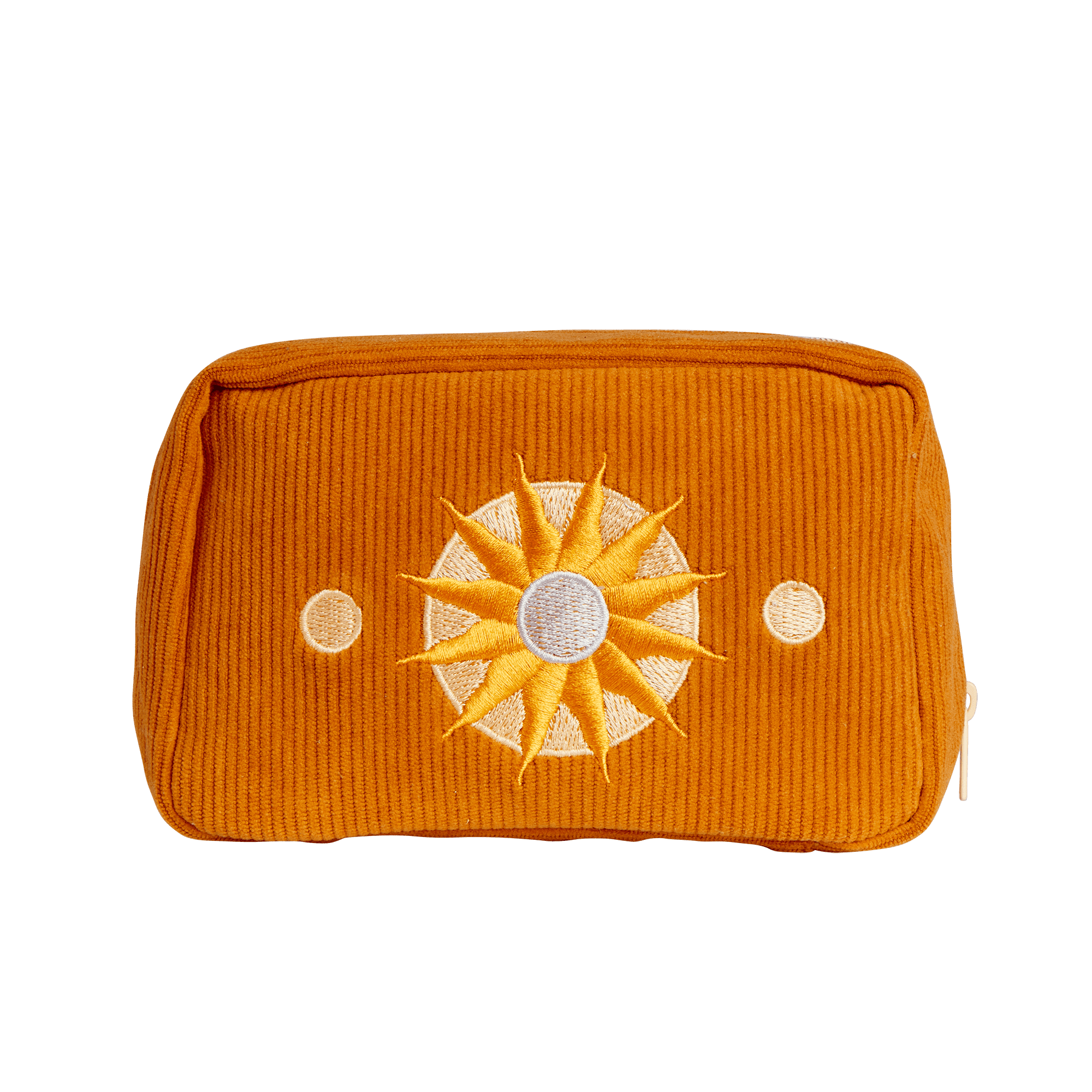 Corduroy Makeup Bag in Burnt Orange