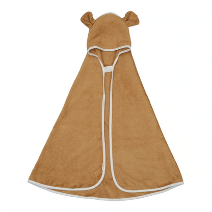 Hooded Baby Towel - Bear - Ochre