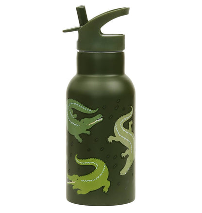 Kids stainless steel drink/ water bottle: Crocodiles