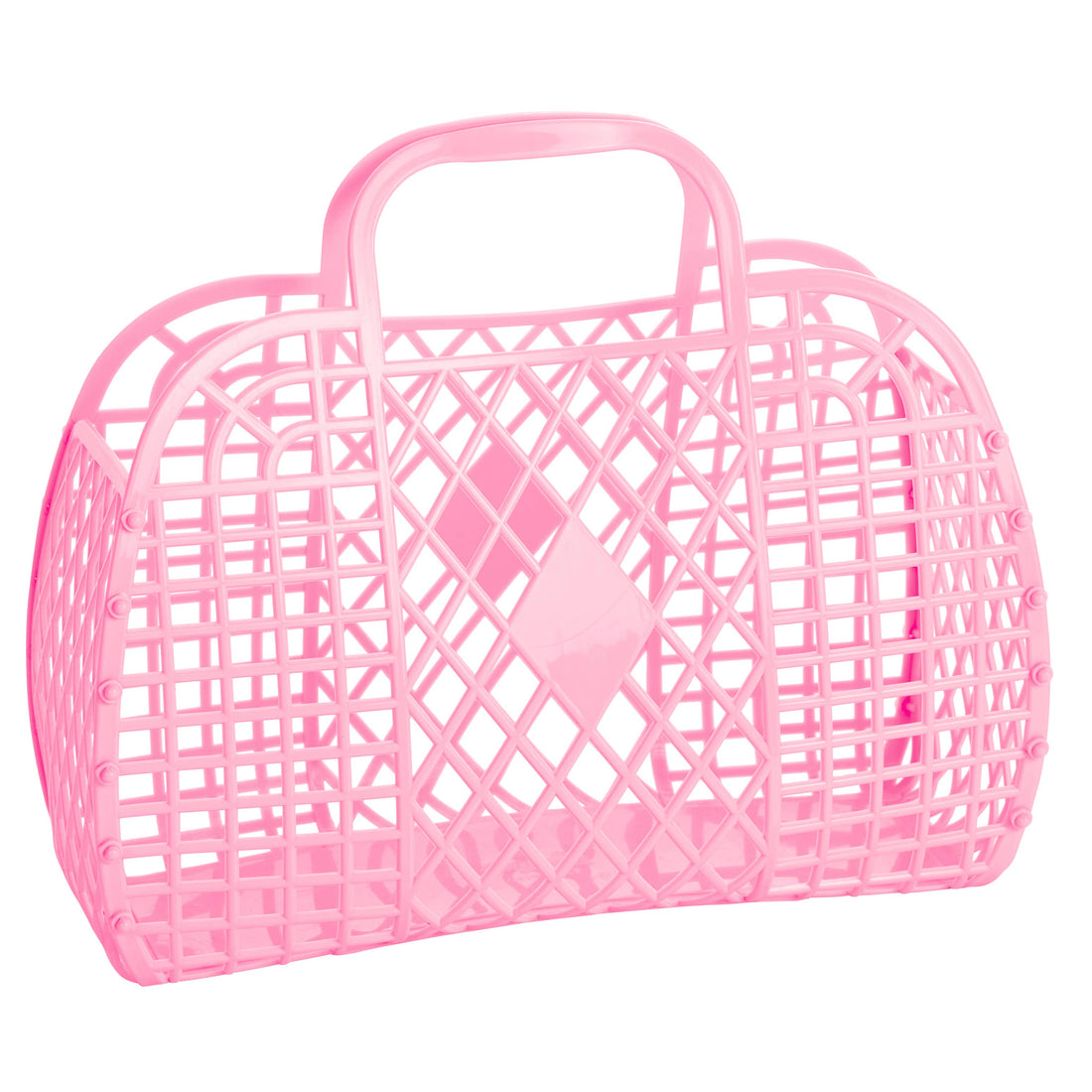 Retro Basket Jelly Bag - Large: Bubblegum Pink