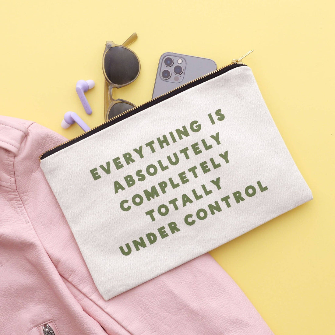 Under Control - Large Canvas Pouch