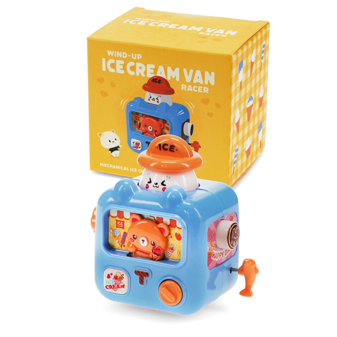 Wind-Up Ice Cream Van Racer - Blue