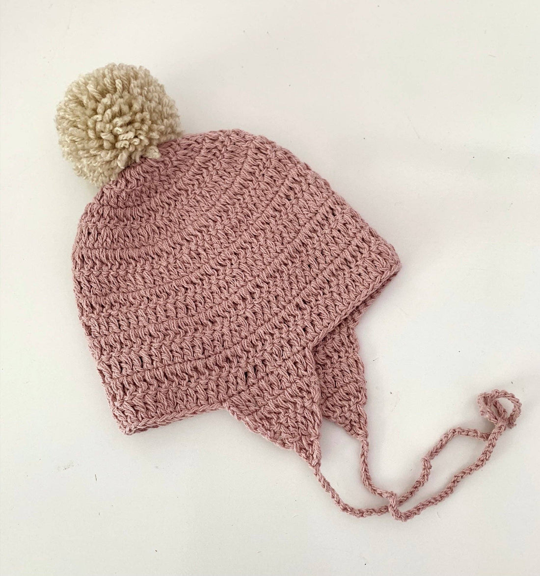 Acorn bonnet: Chalky Pink / Oatmeal