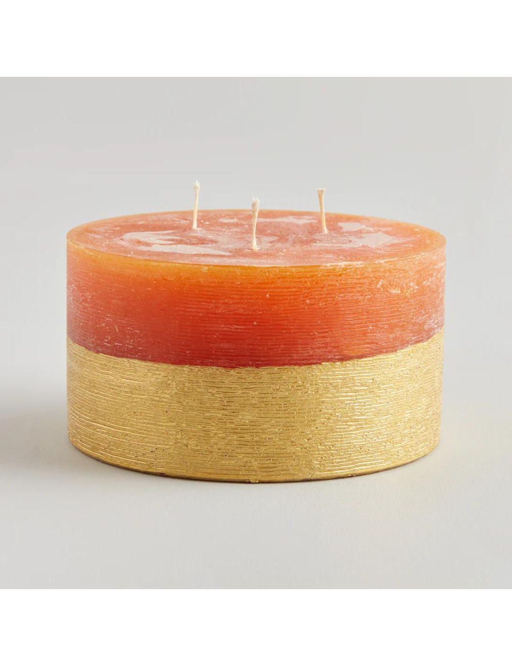 Orange &amp; Cinnamon Scented Gold Dipped Multiwick Candle