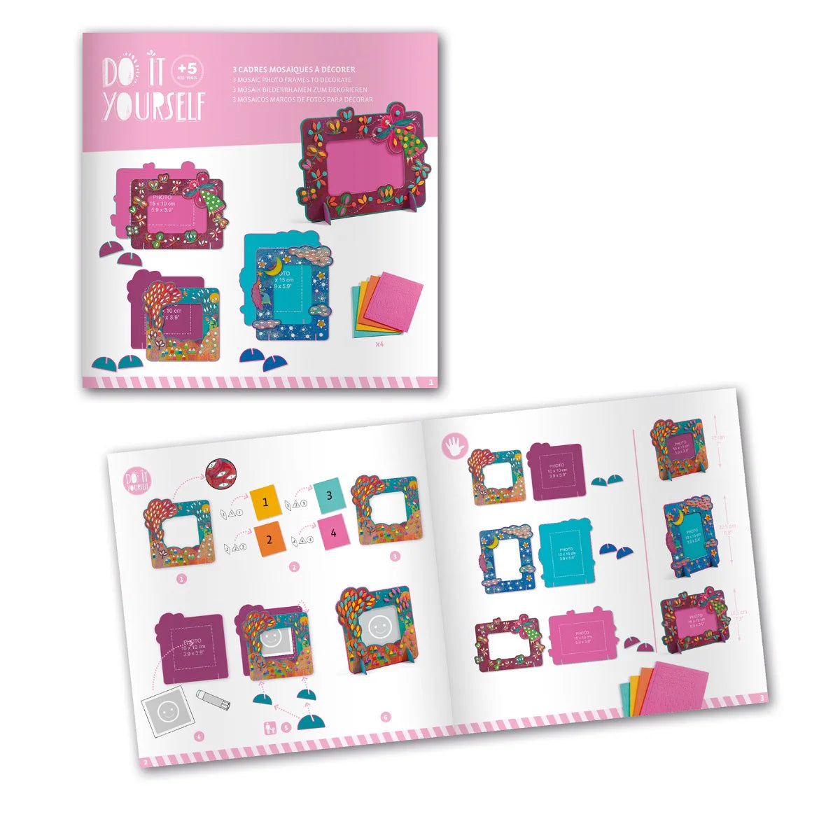 Djeco Do It Yourself Mosaic Photo Frames to Decorate - Fairy